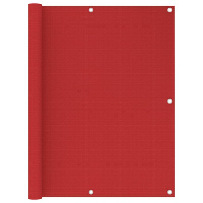 Balcony Screen Red 120x400 cm HDPE