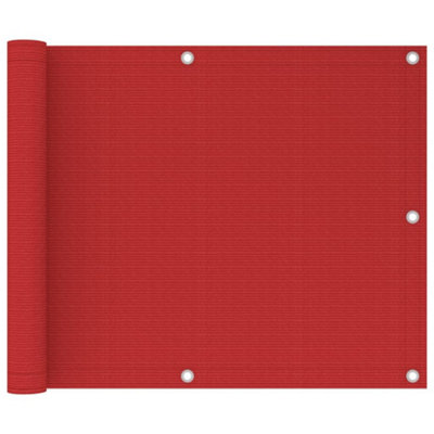 Balcony Screen Red 75x300 cm HDPE