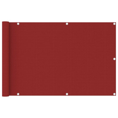 Balcony Screen Red 90x400 cm HDPE