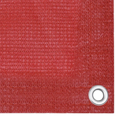 Balcony Screen Red 90x500 cm HDPE