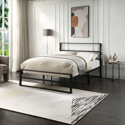 Baldock Modern Black Double Metal Bed Frame