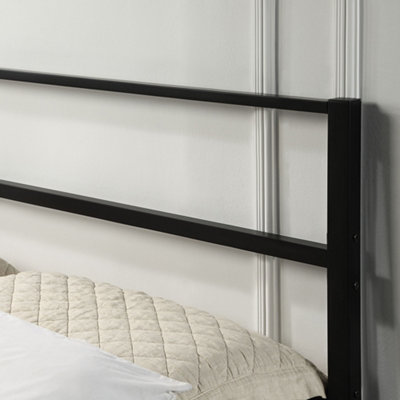 Black store rail headboard