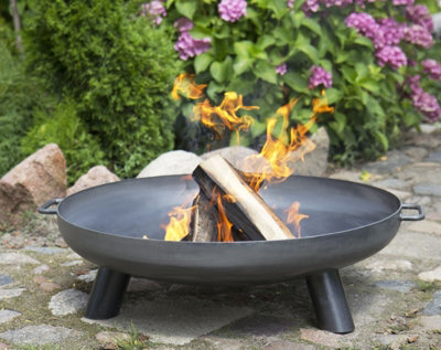 Bali Fire Bowl - Steel - L80 x W80 x H24 cm - Black