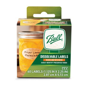 Ball Dissolvable Self-adhesive Labels For Preserves Jars -pack Of 60 Labels