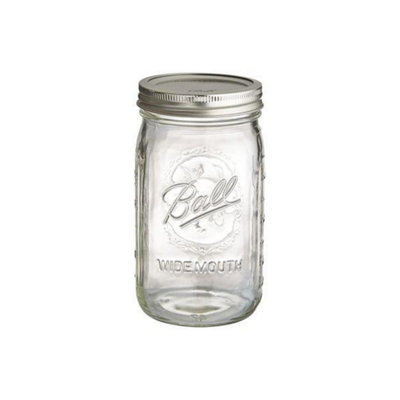 Ball Wide Mouth 946ml Jar 4-Pack Stylish Glass Jars Ideal for Preserving 1440006704