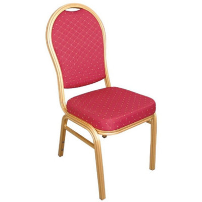 Balliol Set Of 4 Cresdi Aluminium Red Arched Chair