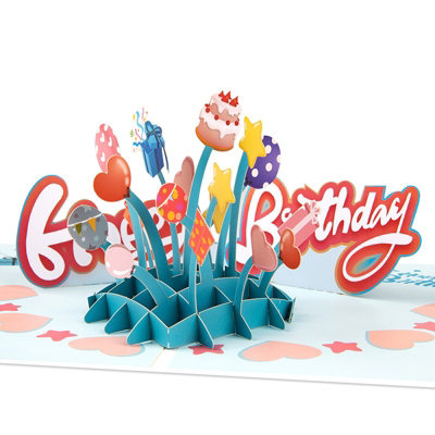 Balloon Bliss Sprinkle Joy 3D Birthday Pop-Up Card