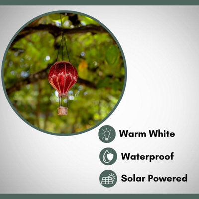 Balloon Fiesta Realistic Flaming Effect Solar Powered Hot Air Balloon Hanging Lantern - 4
