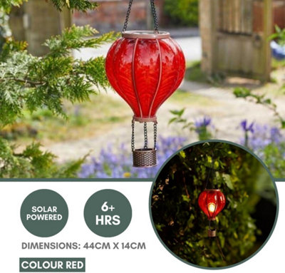 Balloon Fiesta Realistic Flaming Effect Solar Powered Hot Air Balloon Hanging Lantern - 5