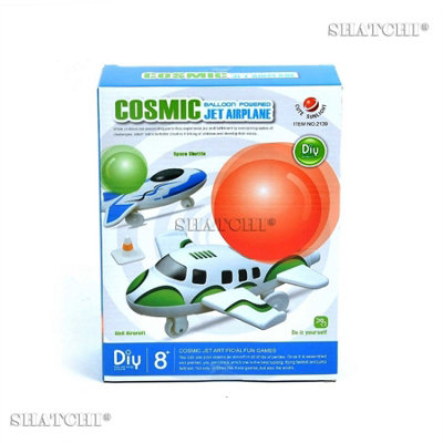 Balloon Powered Aircraft Cosmic Jet Airplane Model Manual Assembly ...