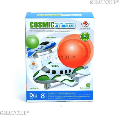 Balloon Powered Aircraft Cosmic Jet Airplane Model Manual Assembly ...