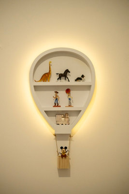 Balloon Wall Shelf with LED Lights