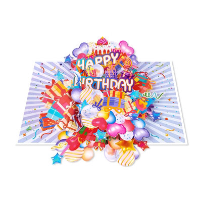 Balloons & Bliss 3D Birthday Pop Up Card