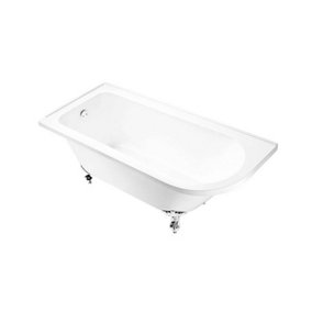 Balmoral 1700mm Freestanding Left Hand Shower Bath with Chrome Claw & Ball Feet