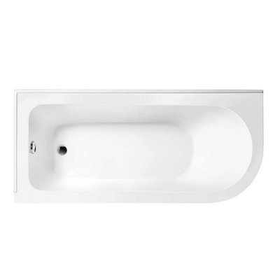 Balmoral 1700mm Freestanding Left Hand Shower Bath with Chrome Claw & Ball Feet