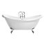 Balmoral 1750mm Double Ended Slipper Bath with Black Claw & Ball Feet