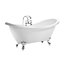 Balmoral 1750mm Double Ended Slipper Bath with White Claw & Ball Feet