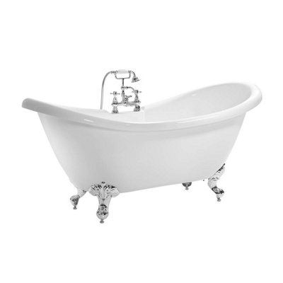Balmoral 1750mm Double Ended Slipper Bath with White Claw & Ball Feet