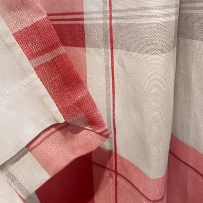 Balmoral Check Country Checked Pattern Pair of Eyelet Curtains