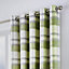 Balmoral Check Country Checked Pattern Pair of Eyelet Curtains