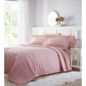 Balmoral Pink Bedspread and Pillowshams 254 x 254cm