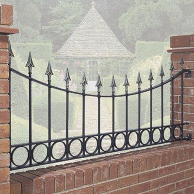Balmoral Premium Range Spear Top Railing Panel Shaped with Rings Fits ...