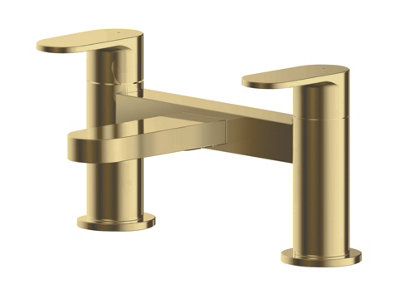 Balterley Current Round Deck Mounted Bath Filler Tap with Flat Rounded ...