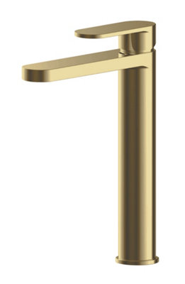 Balterley Current Round High Rise Mono Basin Mixer Tap with Flat ...