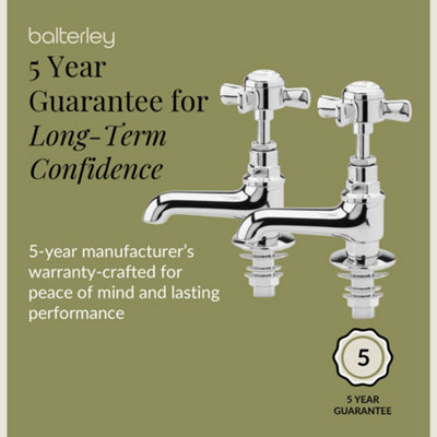 Balterley Hanchurch Traditional Crosshead Basin Taps - Chrome