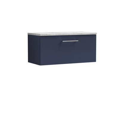 Balterley Level 800mm Wall Hung Single Drawer Vanity Unit & Laminate ...