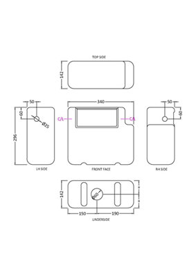 Balterley Modern Universal Water Saving Dual Flush Side Inlet with ...