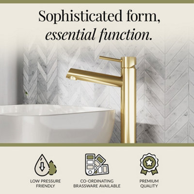 Balterley Nova Modern Bathroom High-Rise Mono Basin Mixer Tap for ...