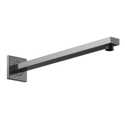 Balterley Rectangular Wall Mount Shower Arm - 360mm - Brushed Pewter