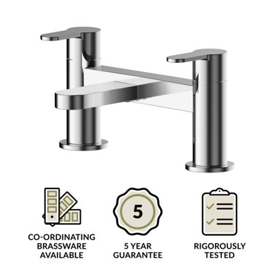 Balterley Round Deck Mounted Bath Filler Tap - Chrome