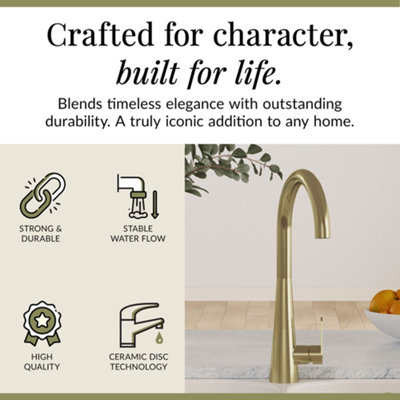 Balterley Tatenhall Kitchen Mono Mixer Tap with Single Lever Handle ...