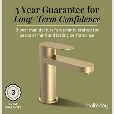 Balterley Trescott Round Mono Basin Mixer Tap & Push Button Waste ...