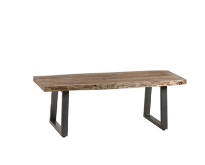 Baltic Live Edge Coffee Table - Metal/Acacia Solid Wood - L50 x W115 x H40 cm