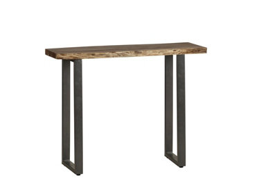 Baltic Live Edge Console Table - Metal/Acacia Solid Wood - L35 x W100 x H78 cm