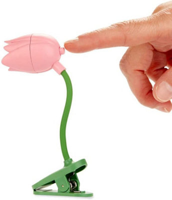フローライト　ハッピーセット Balvi Reading Light Tulip Pink Flexible Lamp with Tulip Shape Clip