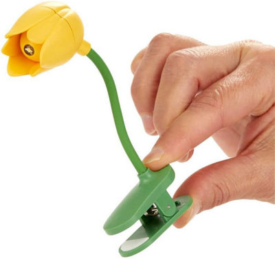 Balvi Reading Light Tulip Yellow Flexible Lamp with Tulip Shape