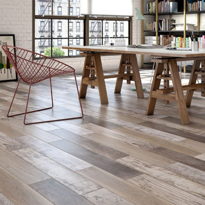 Bambi Multi Wood Effect Porcelain Tile 15 x 90cm / Default Title