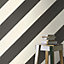 Bambino XVIII Diagonal Stripe Wallpaper Black / White Rasch 531626