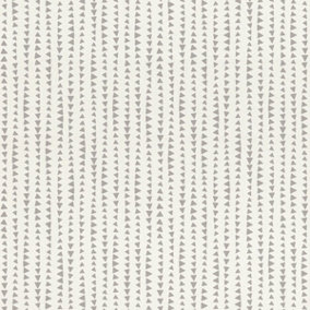 Bambino XVIII Triangles Wallpaper White / Grey Rasch 249170