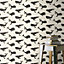 Bambino XVIII Whales Wallpaper Black Rasch 531503