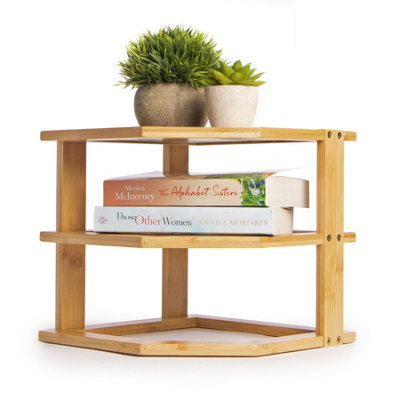 Bamboo 3 Tier Corner Shelf - M&W