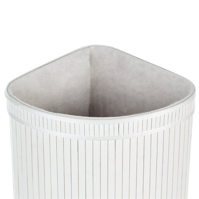 Bamboo Basket with Lid White BADULLA