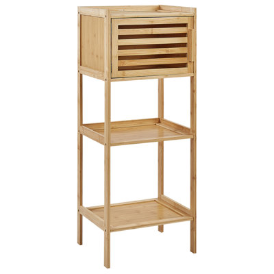 Bamboo Bathroom Shelving Unit Light Wood BECKLEY