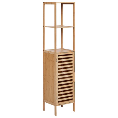 Bamboo Bathroom Shelving Unit Light Wood OWASSO