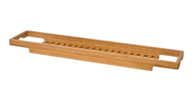 Bamboo Bathroom Slim Bath Bridge Caddy