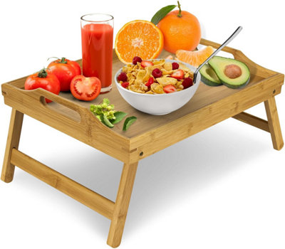 Bamboo tray with legs sales